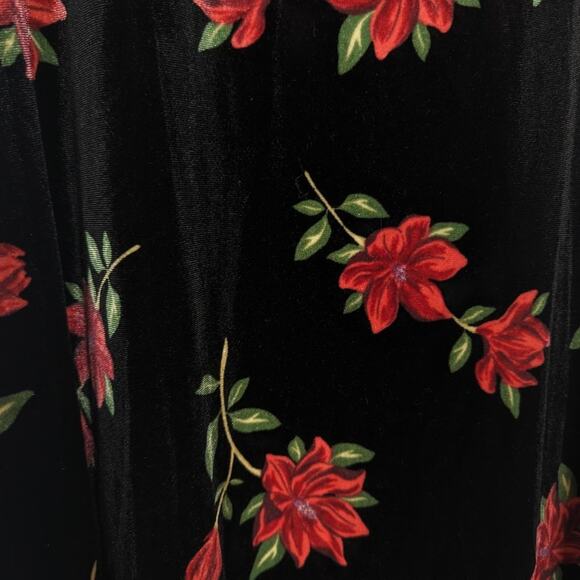 Draper James RSVP Short Sleeve Mockneck Velvet Floral Dress Size XS - Picture 6 of 10